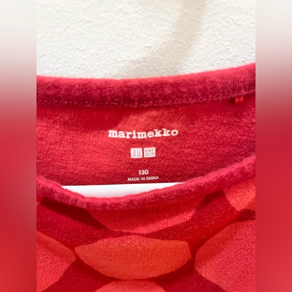 Marimekko x Uniqlo Limited Edition Girls Jersey Tunic Dress Polka Dot Size 130 - Picture 3 of 9